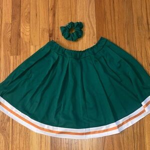 Women’s Stranger Things Green Skater Skirt with Matching Scrunchie Only M